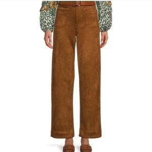 Gibson Latimer Faux Suede Camel Pants Size Large